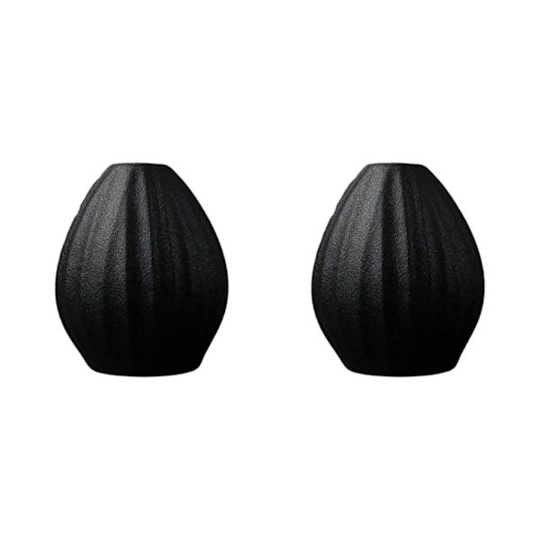 1/2 För Minimalism Keramisk Blomvas Skulptur Centerpieces Black E 2Set