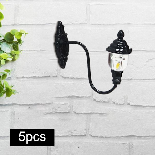 1/2/3/5 5x antik miniatyr vägglampa för gör-det-själv-tillbehör Style B 1Set