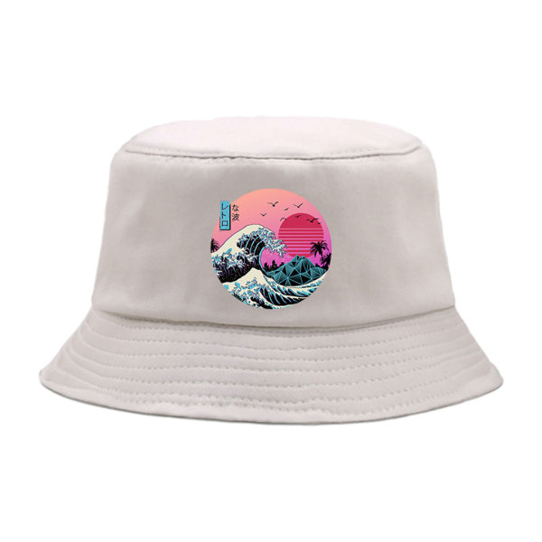 Elegant printed fiskarhatt för snyggt skydd Bucket Hat beige 56-58CM