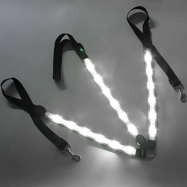 1/2/3/5 justerbar LED-hästbröstkrage mycket synlig White 1 Pc