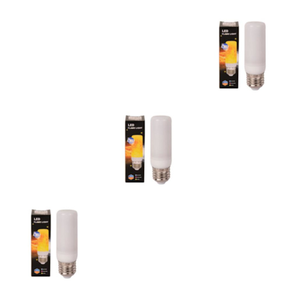 1/3/5 LED-flamma glödlampa med 3 ljuslägen för inomhusbruk 3W B22 blue light 3PCS