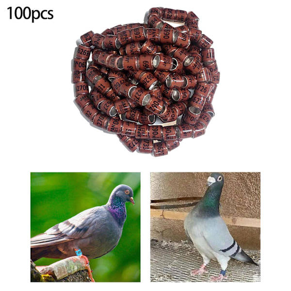 1/2/3/5 100st 8mm 2023 För duvring för de flesta vuxna fåglar Coffee Japan 100 pcs 1 Pc