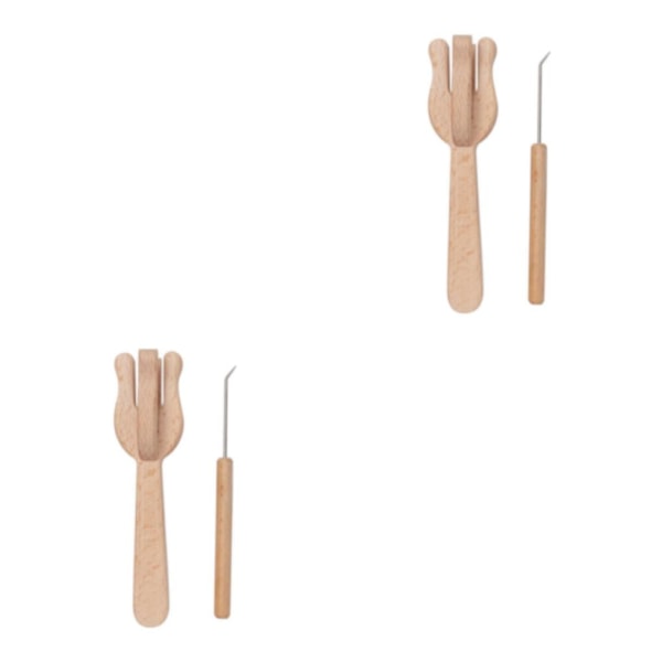 1/2/3/5 Stickverktyg Träform Handvävstol Multifunktionell 2Set