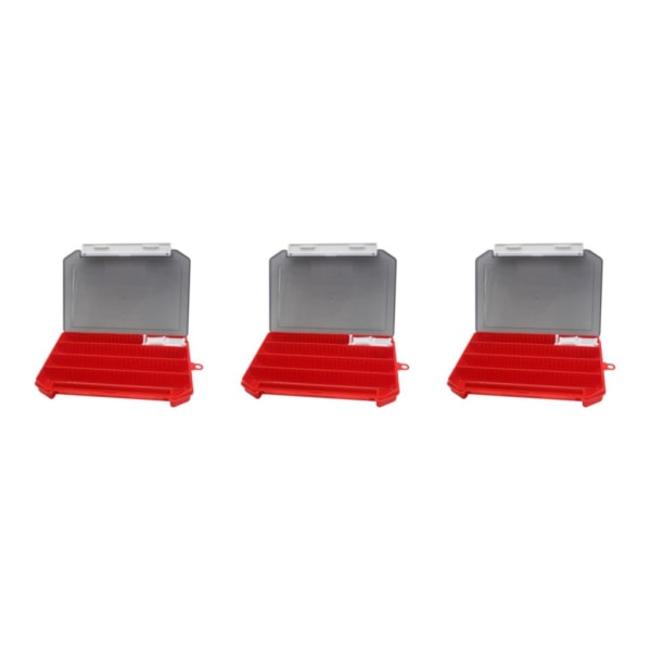 1/2/3 karp fiskeredskap Box organizer fiskepärlor Red 20.5x14.5x3cm 3Set