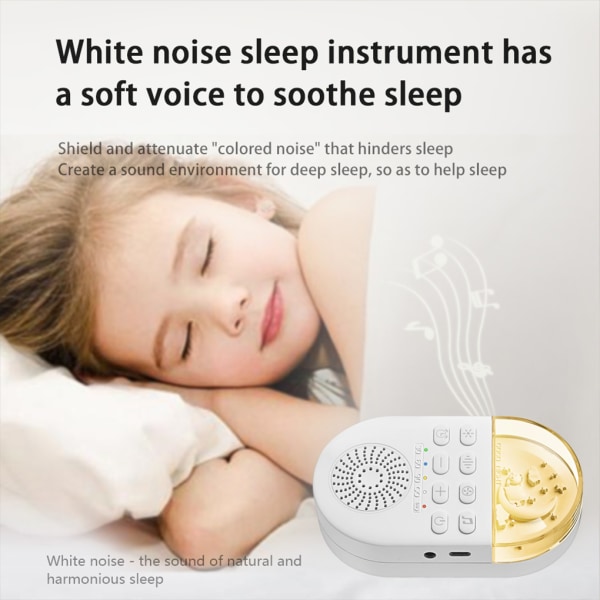 Vita lugnande ljud Sov lite nattlampa för lugnande och e31f | Fyndiq