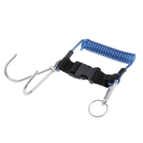 1/2 Dykning Rostfritt Stål Dual För Revkrokar Spirallindade Blue 1.7m 1Set