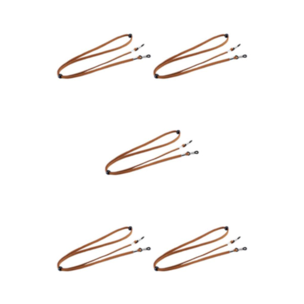 2/3/5 Glasögonrem Non- För Slip Stretchy Universal Rope Light Brown 26.77 Inch 5Set