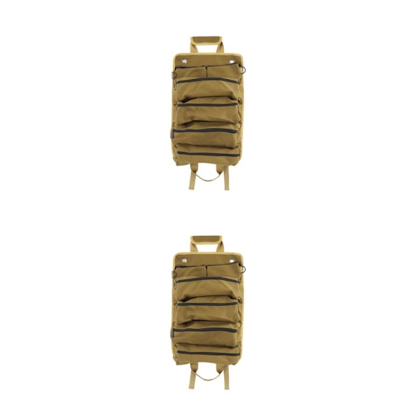 1/2 Heavy Duty Roll up Verktygsväska Med Multi-ficka - Slitstark Och khaki 2PCS