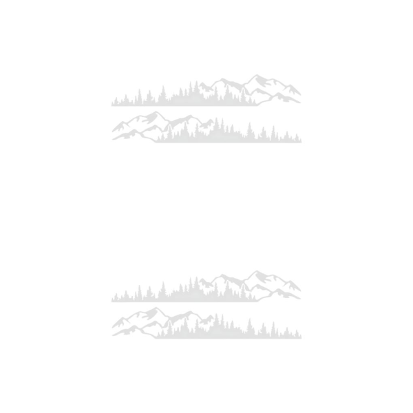1/2/3/5 2 st PVC Mountain Forest Car Stickers Lätt att installera white 2Set