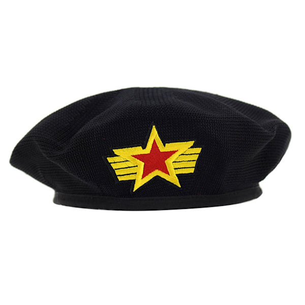 1/2/3 Sjömansmössa Stickad Mesh För Baskermössa Navy Mariner Cap Black 54cm circumference 1Set
