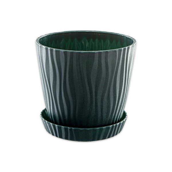 1/2/3/5 lätta och bärbara blomkrukor för inomhus och green L pot+L tray 1Set