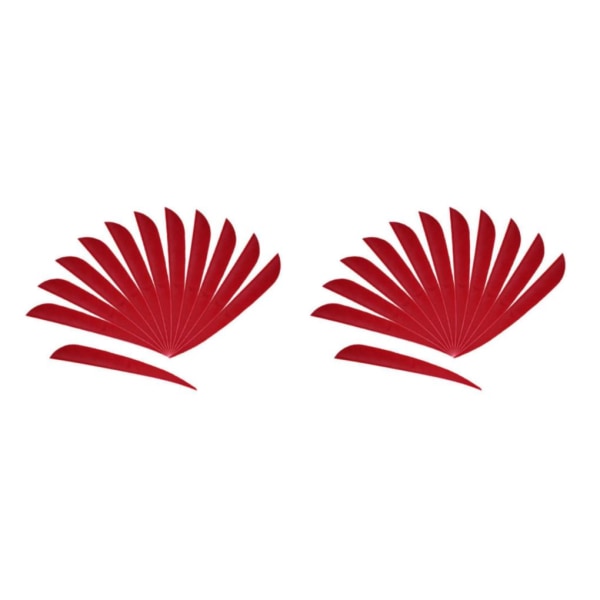 1/2/3/5 12 stycken För Bågskytte Jaktfjäder Fletching Right Red 2Set