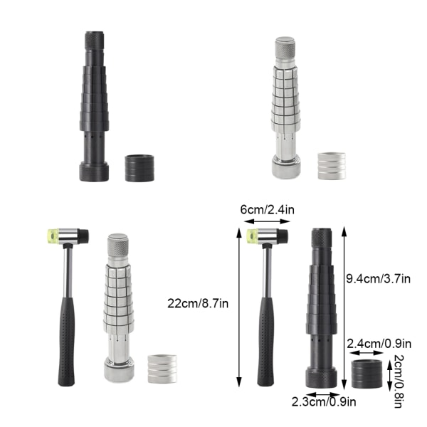 1/2/3 Ring Stretcher Extender Expandera och ändra storlek på bröllopsbandet silver 1Set