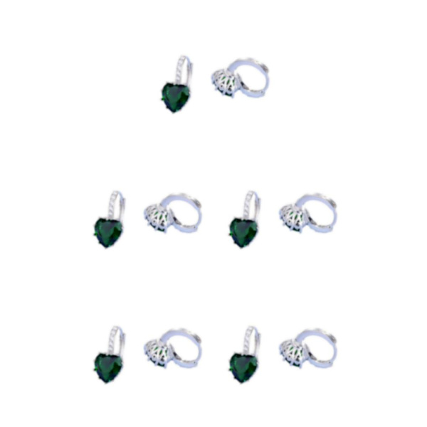 1/2/3/5 Lyx Hoop örhängen för kvinnor Hjärtformad strass style 9 5Set
