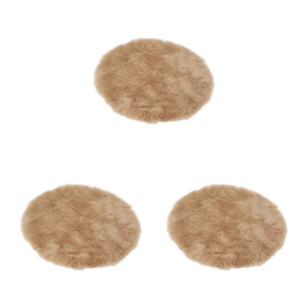 1/2/3/5 Plysch miniatyrmatta 1:12TH Dockhusleksak för camel color round round dia 18cm 3Set