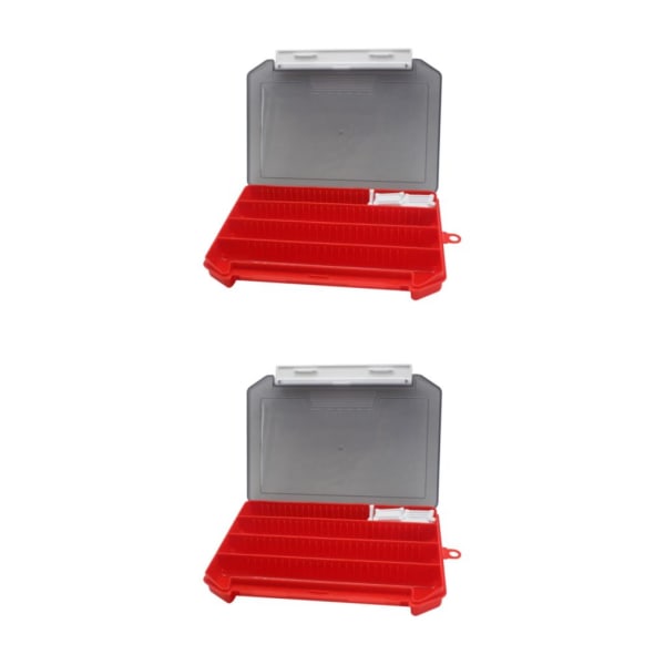 1/2/3 karp fiskeredskap Box organizer fiskepärlor Red 20.5x14.5x3cm 2Set