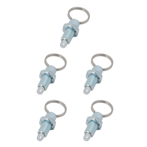 1/2/3/5 Heavy-Duty indexkolv med användarvänlig ringdragning M16-8 Galvanized Steel 5PCS