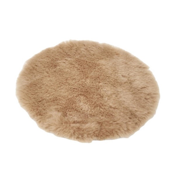 1/2/3/5 Plysch miniatyrmatta 1:12TH Dockhusleksak för camel color round round dia 18cm 1Set