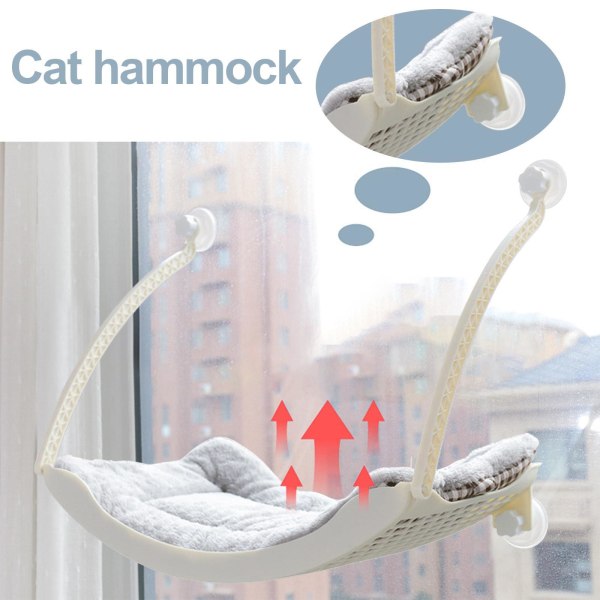 Slitstark Cat Window Hammock Platsbesparande fönstersäte för inomhusbruk Plush Mat