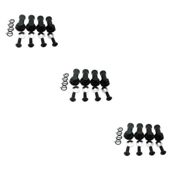 1/2/3/5 12MM DRIVNING 24MM FÖRLÄNGNINGSADAPTER Aluminiumlegering 12MM black 3Set