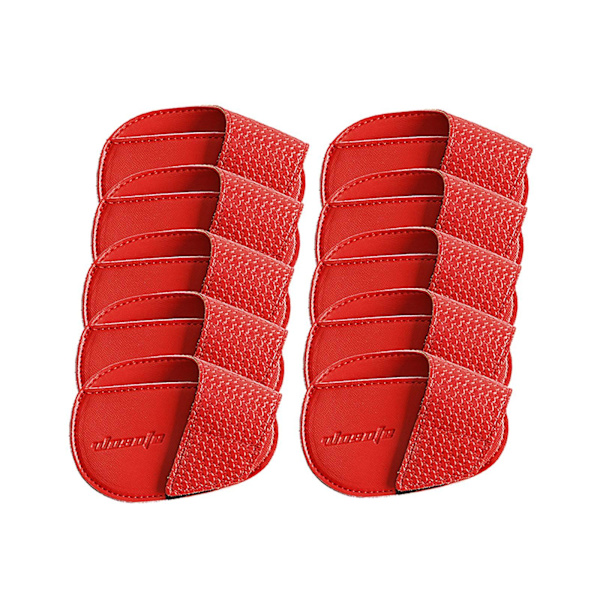1/2/3 För Golf Head Covers PU Portabelt skydd för idrottare Red Small 10 Pcs 1Set