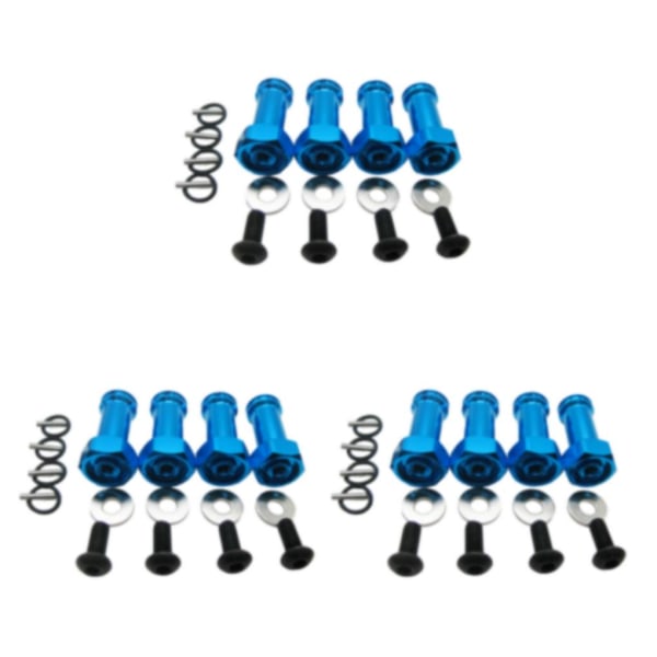 1/2/3/5 12MM DRIVNING 24MM FÖRLÄNGNINGSADAPTER Aluminiumlegering 12MM blue 3Set