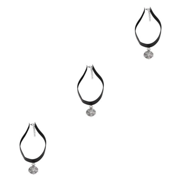 1/3/5 Choker Halsband Unik design för en mångsidig look silver 3PCS