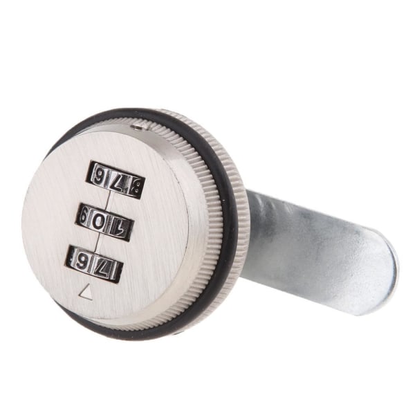 1/2/3/5 Kombination Cam Lock Tunga Camlock för brevlådeskåp Nickel Brushed 38x44mm 1Set