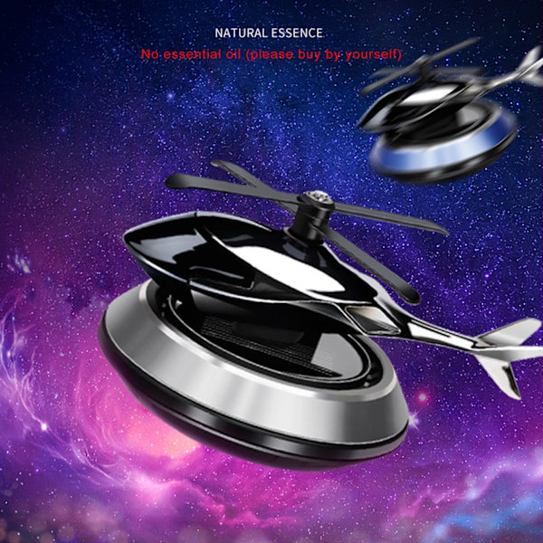 1/2/3 Solar Powered Car Air Freshener För Creative Small Car Silver 10.4x8cm 1Set