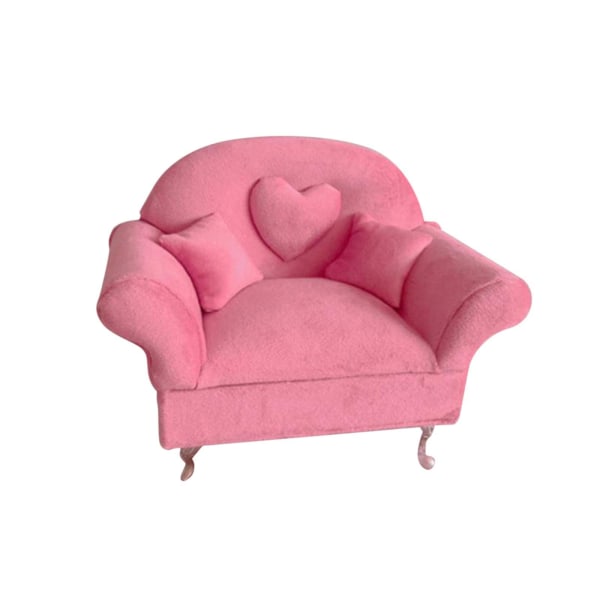 1/6 soffa sovrum dekor smycken case för 12 Dol tillbehör Single Sofa