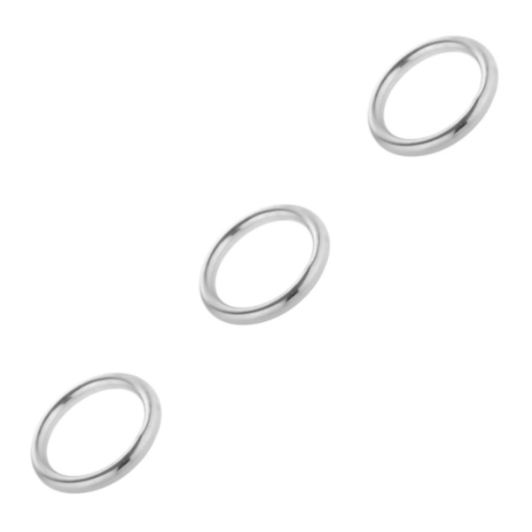 1/2/3/5 Solid 304 rostfritt stål bandband svetsad O Silver 39x8mm 3Set