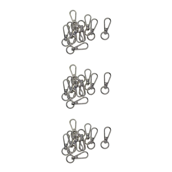 1/3/5 10 delar Swivel Snap Lobster Clasp Clips Nyckelring Silver 3Set