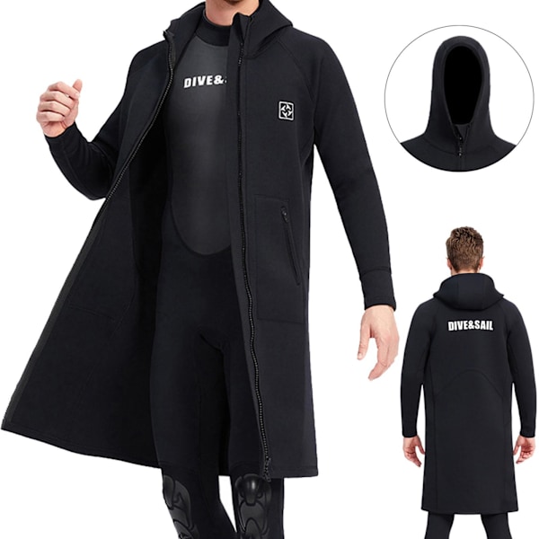 Kvinnor Män Dykning Våtdräkt Lång Våtdräkt Surf Dykardräkt Baddräkt L