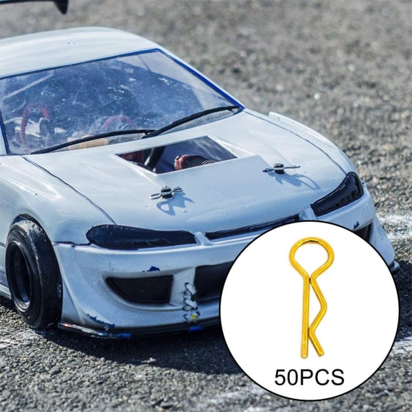 1/2/3/5 RC Body Shell Clips R Shape för 1/10 RC racingbil gold length 24mm 1Set