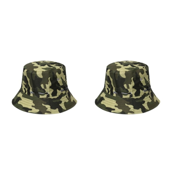 1/2/3/5 Bekväm och andningsbar fiskarehatt för sol disruptive pattern3 58cm 2PCS