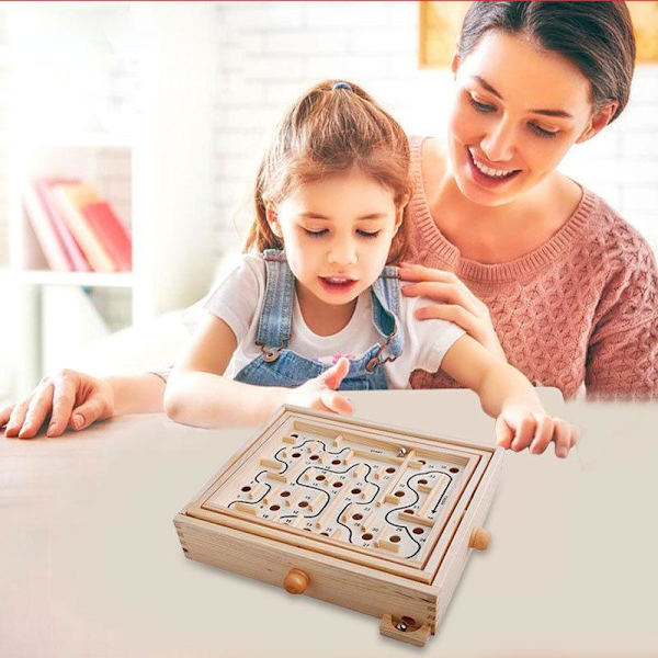 Barn Barn Labyrint Labyrint Pedagogisk Borad Spel Leksak Roligt Spel