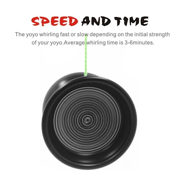 1/2/5 BEBOOYOYO Cool Legering Professionell YoYo Kullagersträng Black 1Set