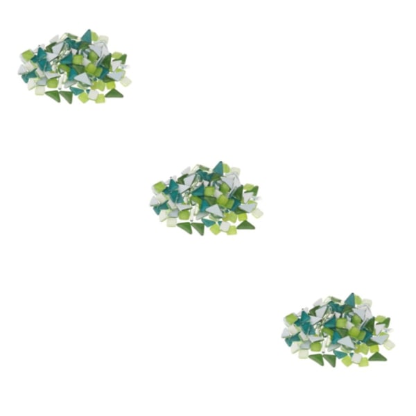 1/2/3/5 Ljusa mosaikplattor Blandade hantverksglasstenar Green 1-2cm 3Set