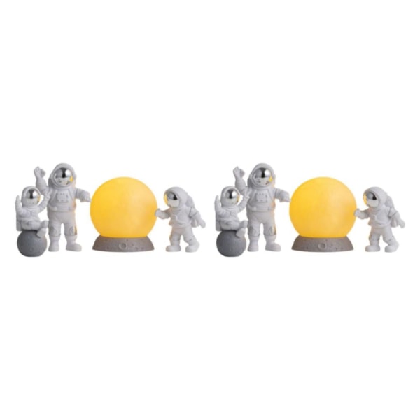 1/2/3/5 4st Astronautfigurer Set Heminredning Söt Sstronaut Silver Yellow 2Set