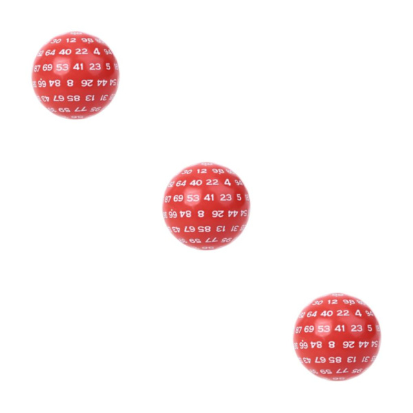 1/3/5 Akryltärningar Spelunderhållning Familjepolyedriska tärningar Red 48mm 3Set