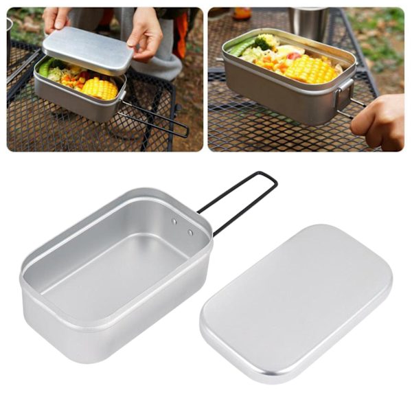 1/2/3/5 Bento hopfällbart handtag Matbehållare Vandringskokkärl Lunch Box 1 Pc