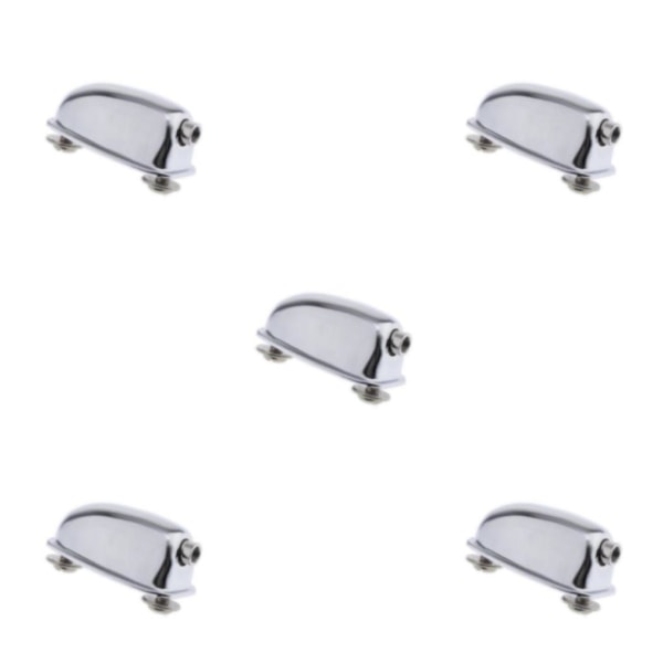 1/2/5 Silver Single End Tom / Snare Trum Lugs med montering 5Set
