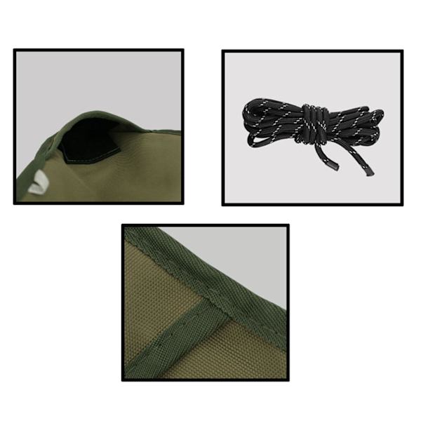 1/2/3/5 Canvas Camping För Triangel Pall Duk Resor Vandring Green 38x34.5cm 1Set