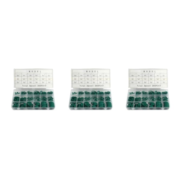 1/2/3/5 Universal Fit gummi O- set - Tätningshållfast 265pcs green 3PCS