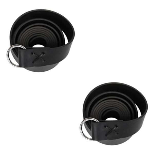 1/2/5 Läder Medieval För Viking Bälte Midjeband Fotorekvisita Black Length: 190cm 2Set