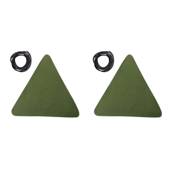 1/2/3/5 Canvas Camping För Triangel Pall Duk Resor Vandring Dark Green 37 x 37cm 2Set