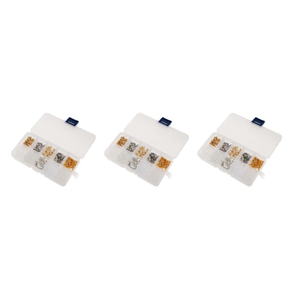 1/2/3 Boxed Earring Back Örhänge Backing Kit 550st 10 stilar gold and silver 550 Pcs 10 Style 3Set