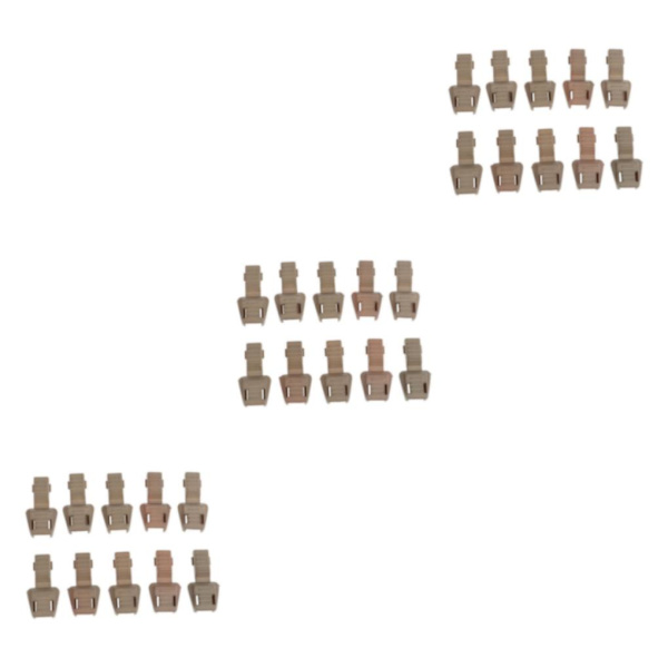 1/2/3/5 10 Styck Plast För Dragkedja Avdragare Ändlås Dragkedja Drag Brown 3.5x1.7cm 3Set