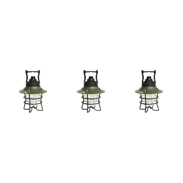 1/3/5 metall LED hängande justerbar tältljus ficklampa USB type2 3PCS