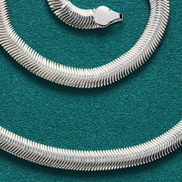 1/2/3/5 Statement-Making Silver Flat Snake Chain Halsband silver 50cm 1Set
